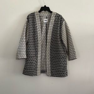 Old Navy | Jaquard Knit Open Front Black Cardigan with Pockets
